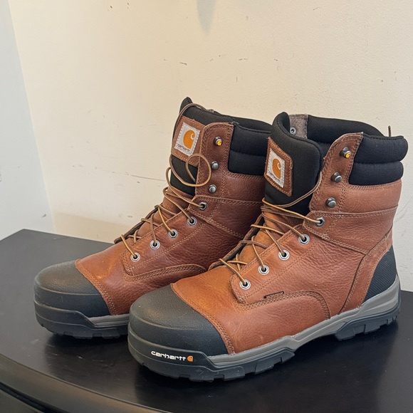 LIKE NEW Carhartt Men's Brown and Black Lace-Up Boots - Picture 14 of 14